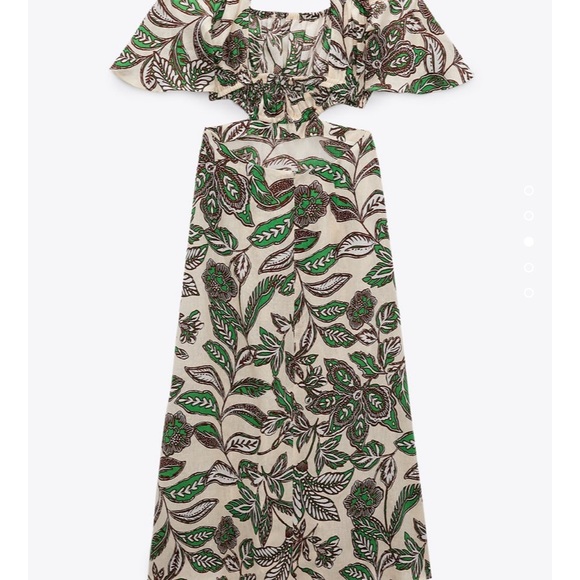 Linen Zara cut out dress - Picture 1 of 5